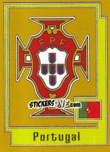 Sticker PORTUGAL Badge - UEFA Euro Italy 1980 - Panini