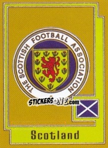 Sticker SCOTLAND Badge - UEFA Euro Italy 1980 - Panini