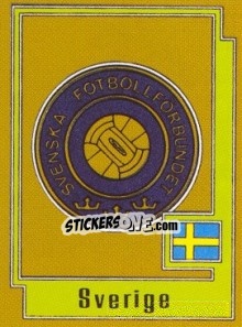 Sticker Sverige Bladge - UEFA Euro Italy 1980 - Panini