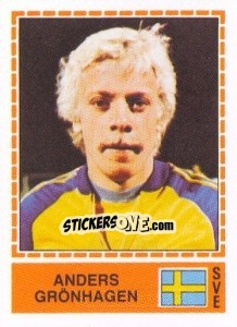 Sticker Anders Grönhagen - UEFA Euro Italy 1980 - Panini