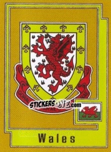 Sticker WALES Badge - UEFA Euro Italy 1980 - Panini