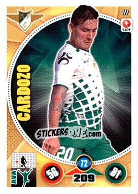 Sticker Cardozo - Futebol 2014-2015. Adrenalyn XL n. 177 - Panini