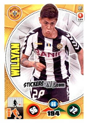 Sticker Willyan - Futebol 2014-2015. Adrenalyn XL n. 191 - Panini
