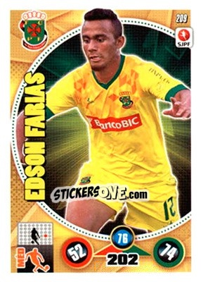 Sticker Edson Farias - Futebol 2014-2015. Adrenalyn XL n. 209 - Panini