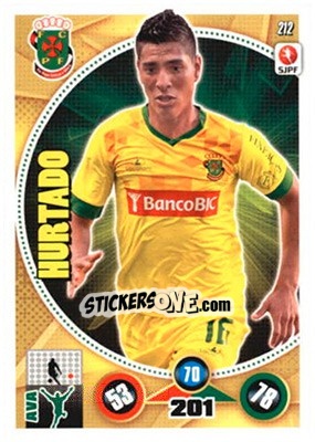 Sticker Hurtado - Futebol 2014-2015. Adrenalyn XL n. 212 - Panini