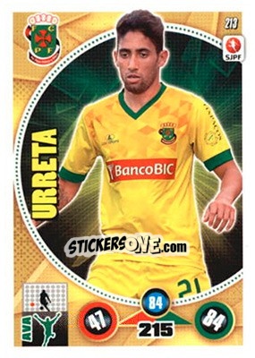 Sticker Urreta - Futebol 2014-2015. Adrenalyn XL n. 213 - Panini