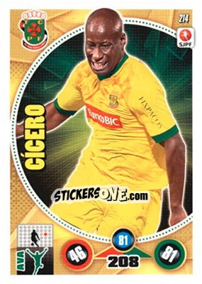 Sticker Cícero - Futebol 2014-2015. Adrenalyn XL n. 214 - Panini