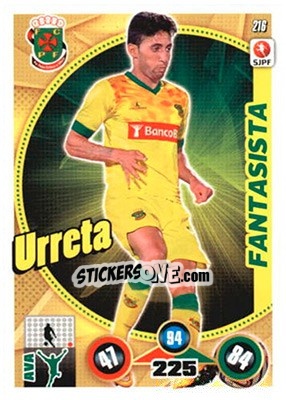 Sticker Urreta - Futebol 2014-2015. Adrenalyn XL n. 216 - Panini