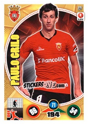 Sticker Paulo Grilo - Futebol 2014-2015. Adrenalyn XL n. 221 - Panini