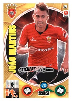 Sticker João Martins - Futebol 2014-2015. Adrenalyn XL n. 226 - Panini