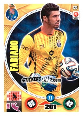 Sticker Fabiano - Futebol 2014-2015. Adrenalyn XL n. 235 - Panini