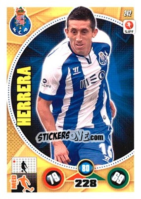 Sticker Hector Herrera - Futebol 2014-2015. Adrenalyn XL n. 242 - Panini