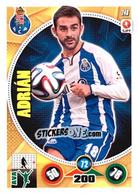 Sticker Adrián Lopez - Futebol 2014-2015. Adrenalyn XL n. 248 - Panini