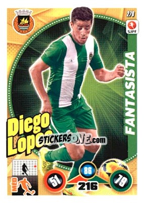 Figurina Diego Lopes - Futebol 2014-2015. Adrenalyn XL - Panini