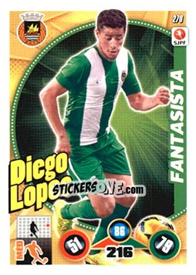 Sticker Diego Lopes - Futebol 2014-2015. Adrenalyn XL n. 270 - Panini