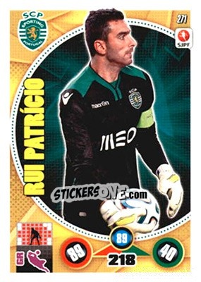 Sticker Rui Patrício - Futebol 2014-2015. Adrenalyn XL n. 271 - Panini