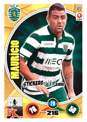 Figurina Mauricio - Futebol 2014-2015. Adrenalyn XL - Panini