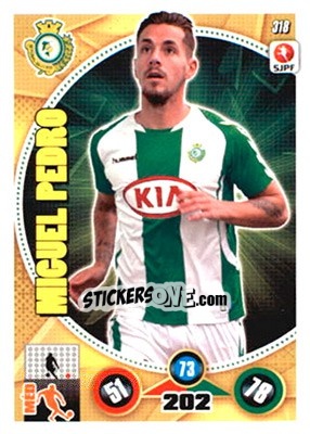 Sticker Miguel Pedro - Futebol 2014-2015. Adrenalyn XL n. 318 - Panini
