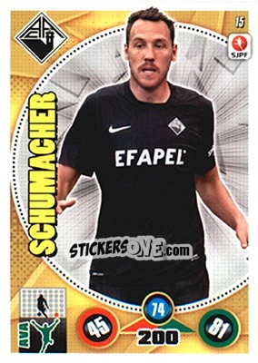 Figurina Schumacher - Futebol 2014-2015. Adrenalyn XL n. 15 - Panini