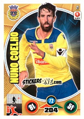 Sticker Nuno Coelho - Futebol 2014-2015. Adrenalyn XL n. 21 - Panini