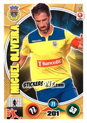 Sticker Miguel Oliveira - Futebol 2014-2015. Adrenalyn XL n. 22 - Panini