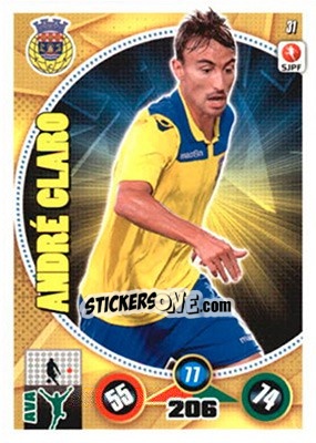 Cromo André Claro - Futebol 2014-2015. Adrenalyn XL n. 31 - Panini