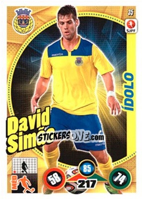 Sticker David Simão - Futebol 2014-2015. Adrenalyn XL n. 35 - Panini