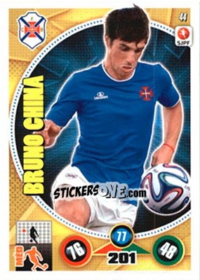 Sticker Bruno China - Futebol 2014-2015. Adrenalyn XL n. 44 - Panini