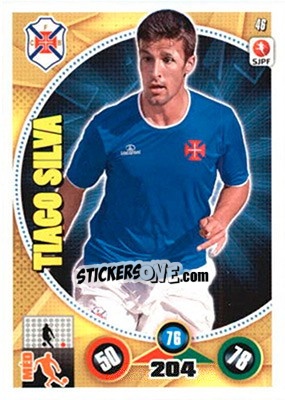 Sticker Tiago Silva - Futebol 2014-2015. Adrenalyn XL n. 46 - Panini