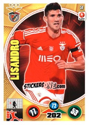Sticker Lisandro López - Futebol 2014-2015. Adrenalyn XL n. 59 - Panini
