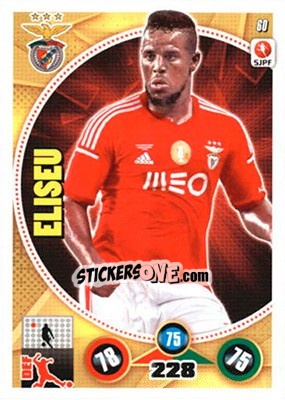 Sticker Eliseu - Futebol 2014-2015. Adrenalyn XL n. 60 - Panini