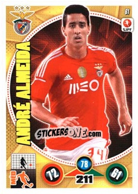 Sticker André Almeida - Futebol 2014-2015. Adrenalyn XL n. 61 - Panini