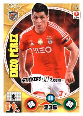 Sticker Enzo Pérez - Futebol 2014-2015. Adrenalyn XL n. 63 - Panini