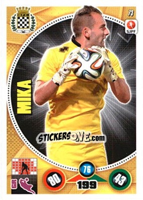 Sticker Mika - Futebol 2014-2015. Adrenalyn XL n. 73 - Panini
