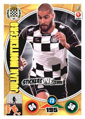 Sticker Julián Montenegro - Futebol 2014-2015. Adrenalyn XL n. 81 - Panini