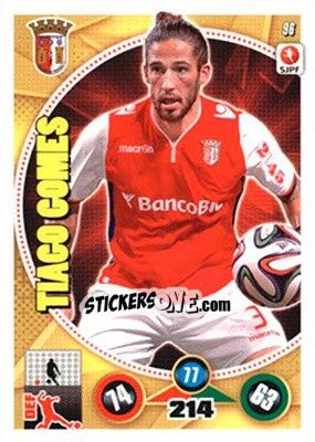 Sticker Tiago Gomes - Futebol 2014-2015. Adrenalyn XL n. 96 - Panini