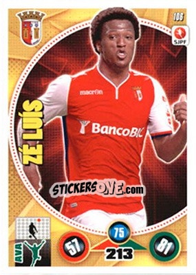 Sticker Zé Luís - Futebol 2014-2015. Adrenalyn XL n. 106 - Panini