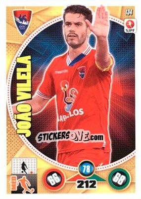 Sticker João Vilela - Futebol 2014-2015. Adrenalyn XL n. 134 - Panini