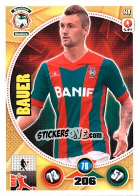 Sticker Bauer - Futebol 2014-2015. Adrenalyn XL n. 148 - Panini