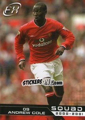 Cromo Andrew Cole - Manchester United FX 2001 - Futera