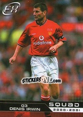 Cromo Denis Irwin - Manchester United FX 2001 - Futera