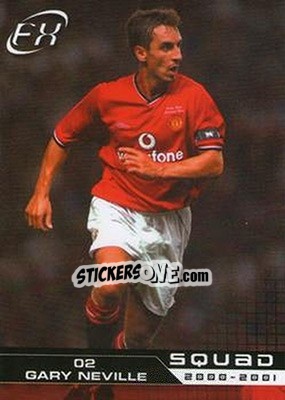 Cromo Gary Neville - Manchester United FX 2001 - Futera