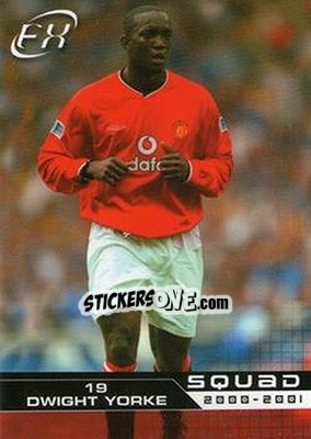 Sticker Dwight Yorke - Manchester United FX 2001 - Futera