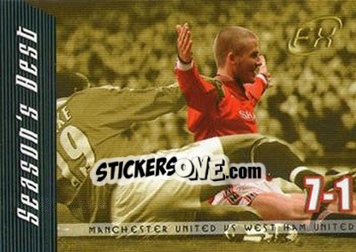 Sticker Manchester United 5 - West Ham United 1 - Manchester United FX 2001 n. 47 - Futera