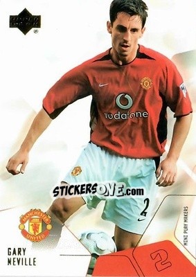 Cromo Gary Neville - Manchester United Mini Playmakers 2003 - Upper Deck