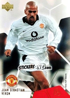 Cromo Juan Sebastian Veron - Manchester United Mini Playmakers 2003 - Upper Deck