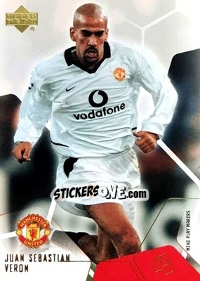 Sticker Juan Sebastian Veron - Manchester United Mini Playmakers 2003 n. 4 - Upper Deck