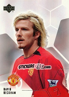 Sticker David Beckham - Manchester United Mini Playmakers 2003 n. 7 - Upper Deck