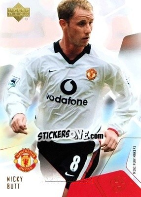 Sticker Nicky Butt - Manchester United Mini Playmakers 2003 n. 8 - Upper Deck
