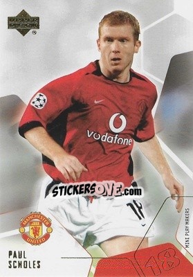 Sticker Paul Scholes - Manchester United Mini Playmakers 2003 n. 18 - Upper Deck